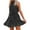 A02#Black, variant on Womens Summer Ruffled Floral Dress Sleeveless Halter Neck Mini Dress Cute Tie Waist A Line Flowy Party Beach Dresses