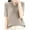 Khaki, variant on Chbgutlmr Womens Ribbed Tops Elbow Length Sleeve Notch Neck Button T-Shirts Casual Comfy Summer Plain Color Tops