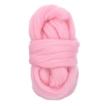 Uxcell Needle Felting Wool, 1.76oz Natural Fibre Wool Roving Yarn Wool Felting Supplies for DIY, Light Pink