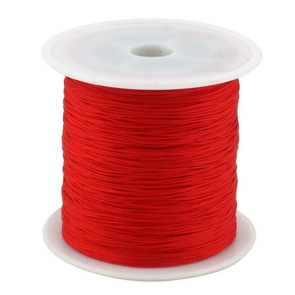 Family Nylon DIY Art Craft Braided Chinese Knot Cord String Rope Red 153 Yards