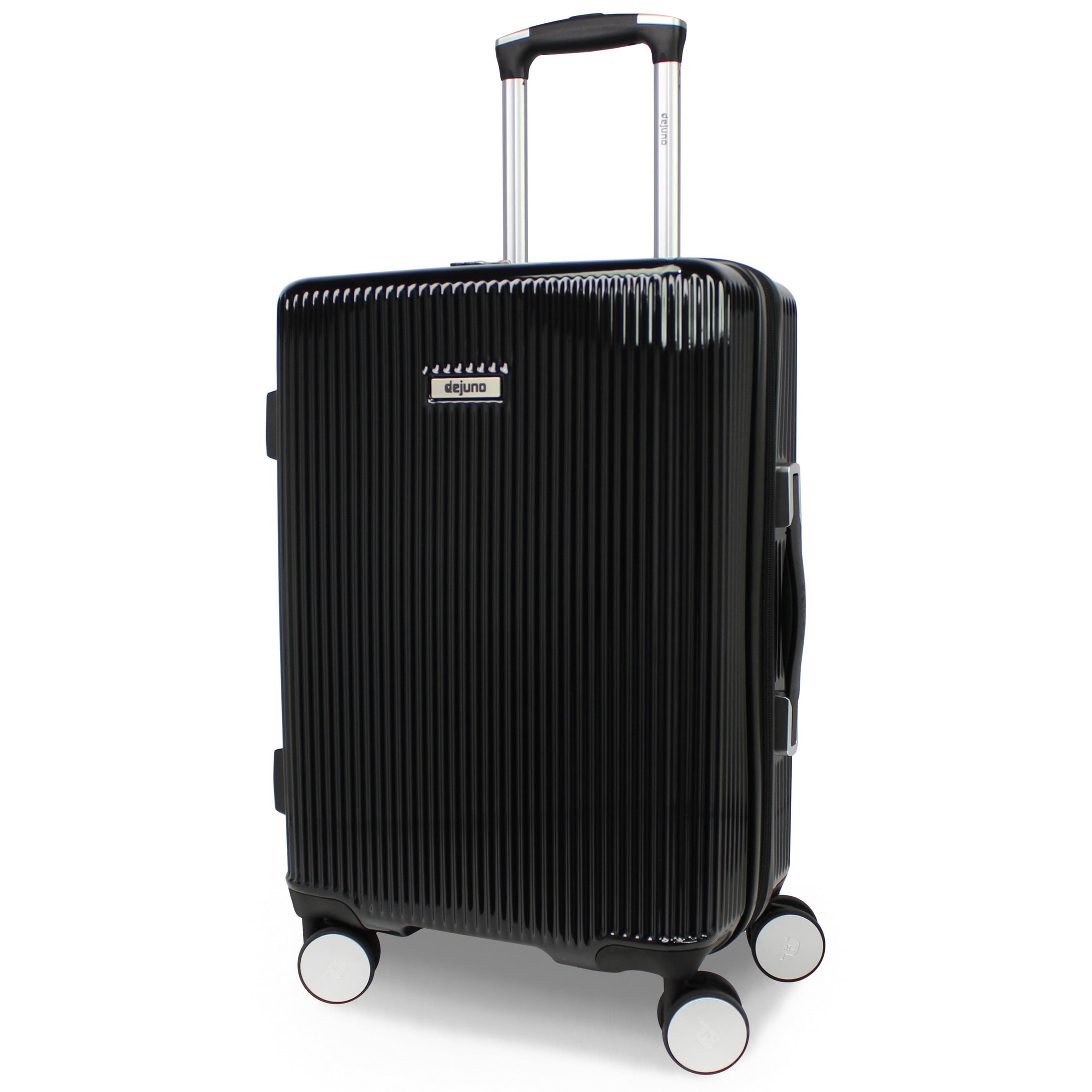World Traveler Dejuno Monarch 3-Piece Polycarbonate Spinner Luggage Set - Black