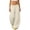 6# Khaki, variant on Womens Wide Leg Sweatpants Baggy Lounge Barrel Pants Fall Fashion Soft Thick Fabric Knee Dart Silhouette Slant Side Pockets Metal Tip Drawstring Light Gray M