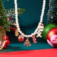 thumbnail image 4 of HPINK-T Christmas Necklaces for Women Christmas Tree Pendant Necklace Xmas Jingle Bell Necklaces Santa Claus Stocking Gingerbread Man Necklace Xmas Jewelry Gift, 4 of 6
