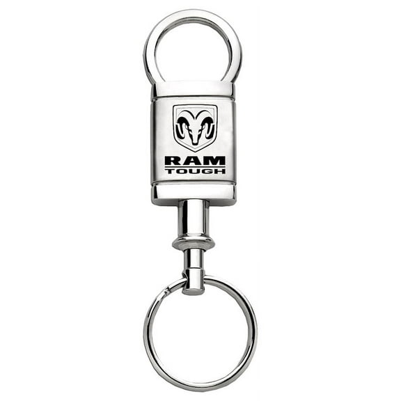 Dodge Ram Satin Chrome Valet Key Chain (Silver)