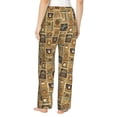 thumbnail image 3 of Balery coffee Stamps print Women's Pajama Pants,Ultra Lightweight Pjs,Lounge Pant-Small, 3 of 9