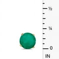 thumbnail image 5 of 5 mm Natural Round Emerald Stud Earrings Set in 14k Yellow Gold, 5 of 6