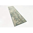 thumbnail image 2 of Unique Loom 3138736 Vintage Distressed Traditional Runner Rug, 2' 6" x 10', Green/Beige, 2 of 2