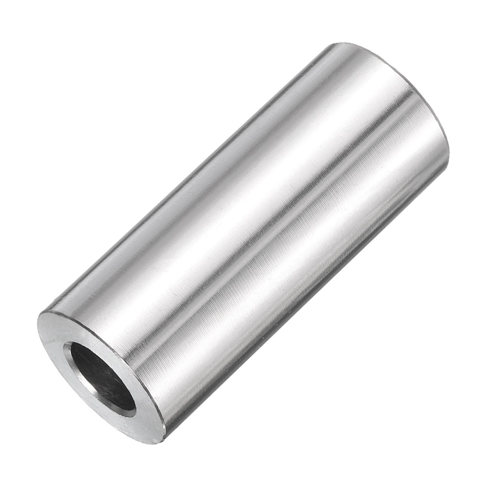 5 Pack Stainless Steel Spacer 3/8" Bore x 3/4" OD x 2" Length Screw Bushing Plain Finish Round Metal Spacer for M10 Screws Bolts and Rods