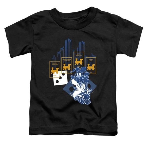 Monopoly The True Railroad Tycoon No Logo S/S Toddler T-Shirt Black