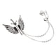 thumbnail image 1 of Broche de cadena para collar con alas de ángel de cristal, corazón y nota musical. Plata, 1 of 9