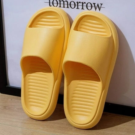 

PIKADINGNIS Women Slippers Simple Open Toe Soft Non-Slip Comfort Flat Sandals New Summer 2022 Indoor Bathroom Couple EVA Slides Woman Shoes