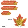 thumbnail image 3 of YIKA Halloween Decoration 50Pcs Fall Artificial Maple Leaves Fake Fall Maple Leaves For Thanksgiving Halloween Faux Autumns Maple Leaves For Wedding Party Harvests Season Halloween Ornaments, 3 of 6
