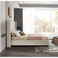 thumbnail image 6 of Meridian Furniture Aiden Queen Bed - Cream Velvet, Contemporary, 6 of 8