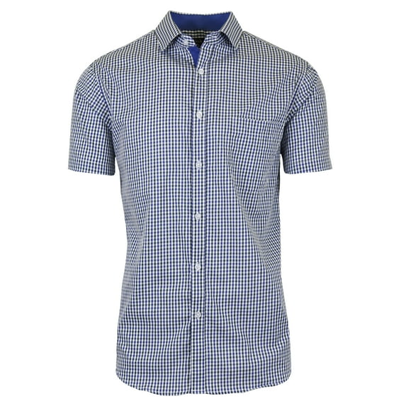 Mens Short Sleeve Casual Dress Shirts Slim Fit Button Down