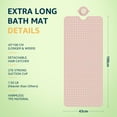 thumbnail image 7 of Yolife Non-Slip TPE Bathtub Mat with Hair Catcher, 39" x 17" Shower Mat for Inside Tub │ Large Drain Holes, Machine Washabl,Pink, 7 of 7