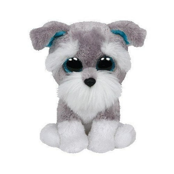 Ty Beanie Boos Whiskers The Grey Schnauzer Dog Plush