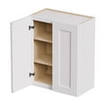 thumbnail image 2 of White shaker Solid Wood Double Doors Wall Cabinet 2 Doors and 2 Shelves for Kitchen Storage, Bathroom Storage, Laundry,Adjustable Shelves Ready to Assemble(24"W×12"D×36"H), 2 of 6