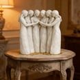 thumbnail image 4 of Qiweii Artisanal White Marble Effect Friendship Statue Decor for Home and Gift, 4 of 6