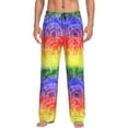 thumbnail image 1 of Kdxio Colorful Tie Dye Pattern Men's Pajama Pants, Elastic Waist with Drawstring and Pockets, Comfortable Loungewear-3X-Large, 1 of 6