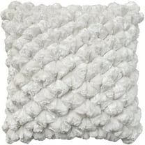 Mina Victory Sofia Velvet Shimmer Poms White Throw Pillows
