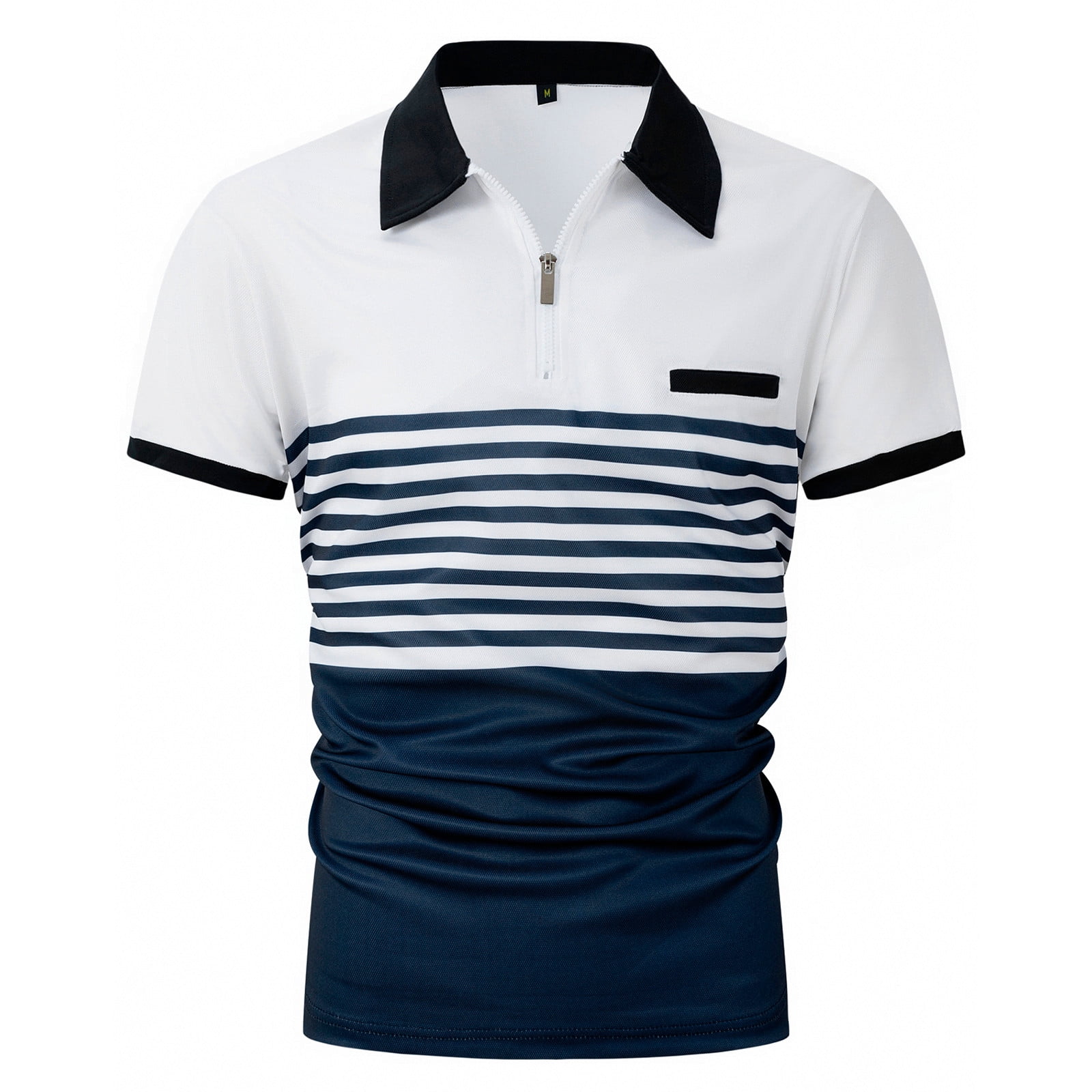 lcziwo Mens Polo Shirts Short Sleeve Zip Front,Men's Henley