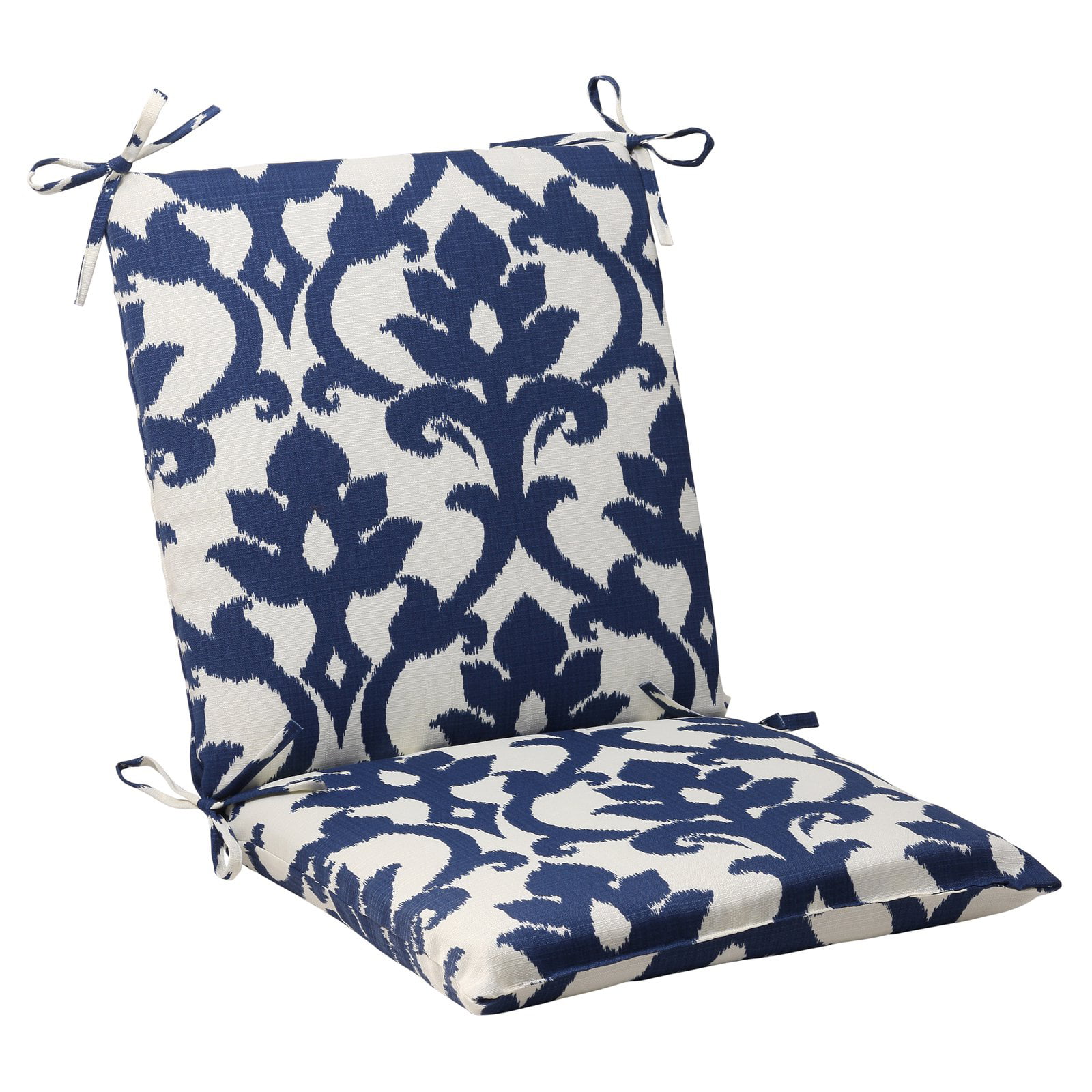 Pillow Perfect Outdoor Indoor Bosco Navy Squared Corners Chair Cushion Com - Chair Pads For Outdoor Patio Furniture