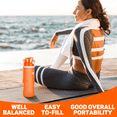 thumbnail image 4 of Kemier Collapsible Silicone Water Bottles - 750ML Leakproof Valve Reusable BPA Free Travel Water Bottle, 26oz Foldable Water Bottles Sports & Outdoor Lightweight for Gym Camping Hiking Travel, 4 of 10