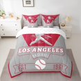 thumbnail image 2 of jejeloiu Los Angeles Bedding Comforter Set 7-Piece,Ball Game Lover King Bedding Sets,Baseball Sport City Bed Sheets For Children,Super Cozy Room Decor Reversible, 2 of 8