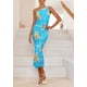 thumbnail image 3 of Vestido PRETTYGARDEN Ajustado Floral de Un Hombro Talla Grande, 3 of 6