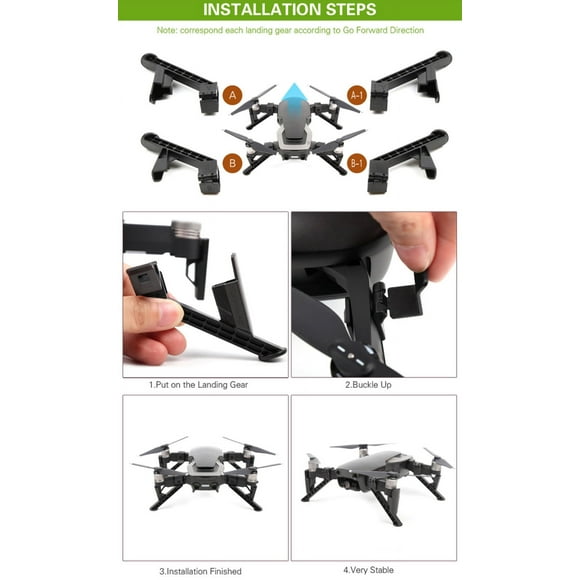 TechWave Easter Flying Orb Cosmic Orb 4pcs Extension Landing Gear Legs Support Protector For Mavic Air Accessory