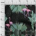 thumbnail image 2 of oneOone Polyester Spandex Black Fabric Tropical Flamingo Dress Material Fabric Print Fabric By The Yard 56 Inch Wide, 2 of 4