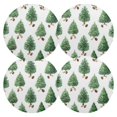 thumbnail image 2 of 15 Inch Round Grid Plate Mats Heat Non-Slip Resistant PVC Placemats for Kitchen Dining Table Decor Watercolor Green Christmas Tree 4PCS, 2 of 5