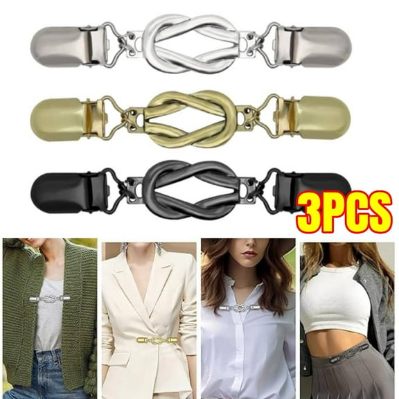 3 Pcs Waist Cincher Clip, Vintage Cinch Clip, Sweater Clips for Waist Tighten, Dress Clips Back Cinch for Cardigan, Collar, Shawl, Scarf, Dress and Pant