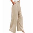 thumbnail image 2 of Women'S Pants Casual Button Up High Waisted Wide Leg Trousers Color S, 2 of 7