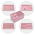 thumbnail image 4 of Bandejas organizadoras de joyas ProCase, apilables, 4 capas, color rosa oscuro, 4 of 7