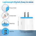 thumbnail image 5 of USB Wall Charger Block,ABCPOW 2.1A Dual Port USB Charger Block Plug with 2PACK Android Phone Charging Cord Type C Cable USB C Charger Cables 10ft USB Brick Charger Adapter Fast Charging Block,Blue, 5 of 11
