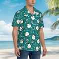 thumbnail image 3 of Sikiie Love Dog Print Men's Hawaiian Shirt, Summer Beach Button Pocket Short Sleeve T-Shirt,Medium, 3 of 7