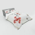 thumbnail image 3 of Ambesonne Japanese Bedding Set 3 Pcs, Romantic Spring Theme, Twin, Black and Coral, 3 of 3