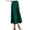 Green, variant on Satins Skirts for Women Elegant High Waist Solid Color Dressy Elastic Waist Womens Long Skirt Army Green L