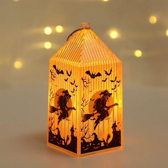Halloween Home Decor Indoor, Indoor Halloween Decorations, Halloween Witch Decor, Haunted House Decorations, Hanging Battery Lantern Made of Durable Plastic for Mantel, Bookshelf