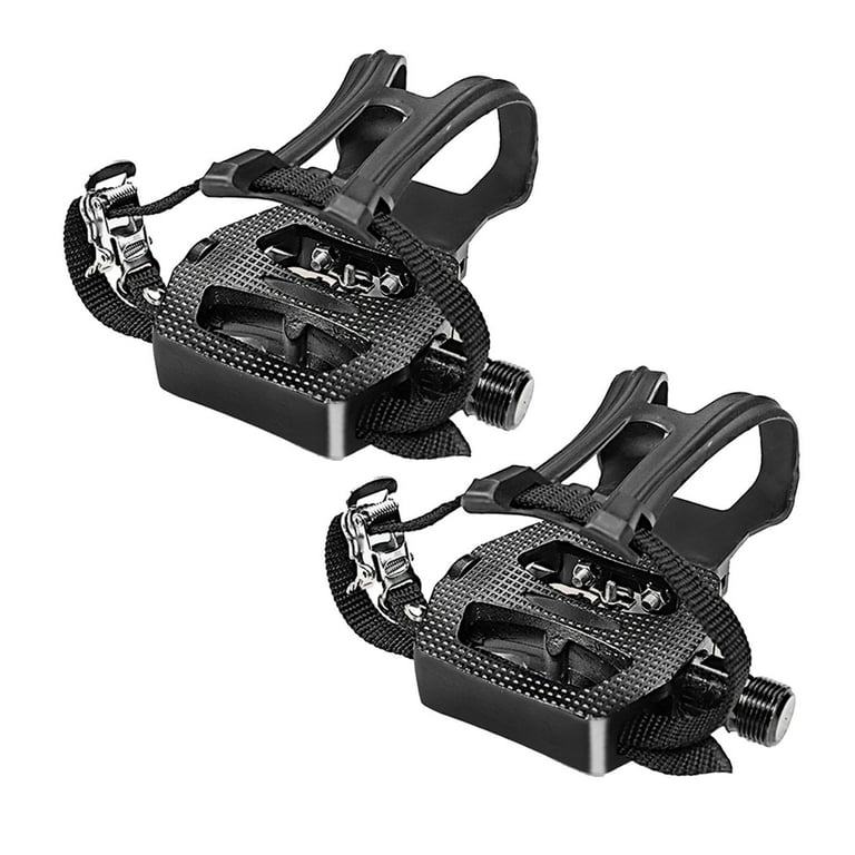 Spin bike pedals online with clips and straps
