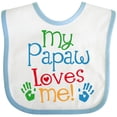 thumbnail image 3 of Inktastic My Papaw Loves Me Boys or Girls Baby Bib, 3 of 4