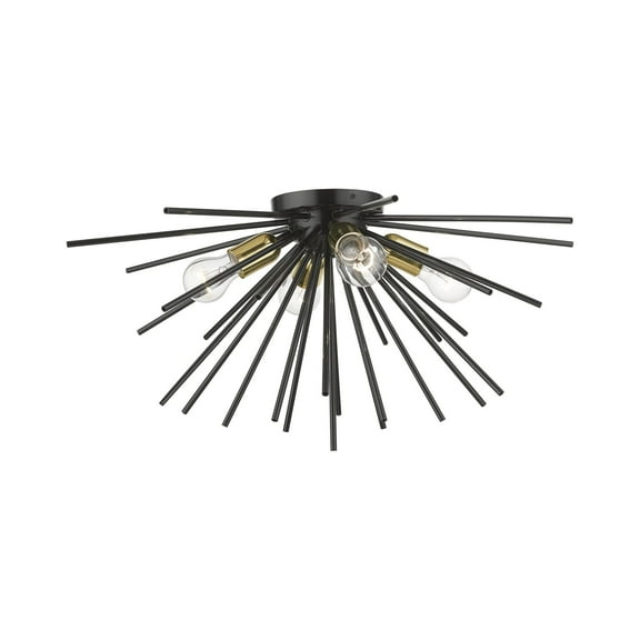 Livex Lighting - Tribeca - 4 Light Large Flush Mount In Sculptural Style-12.13
