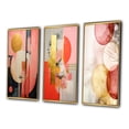 thumbnail image 3 of Designart "Serendipitous Circular Geometric Serenity IV" Modern Geometric Framed Wall Art Set Of 3 - Gold Abstract Frame Canvas Set For Living Room Decor, 3 of 6