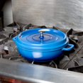 thumbnail image 3 of Heiss® Energy-Efficient Cast Aluminum Braiser Pan / Casserole Dish, 3 Quart, Blue, 3 of 4