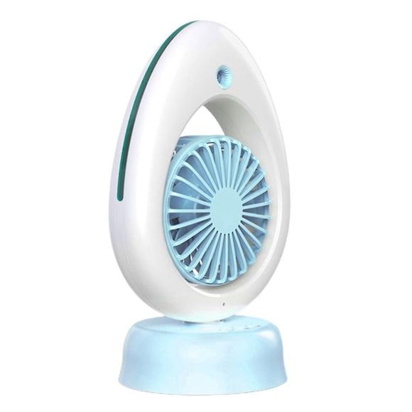 Usb Rechargeable Mini Portable Handheld Desktop Mist Spray Fan Air Cooler Blue