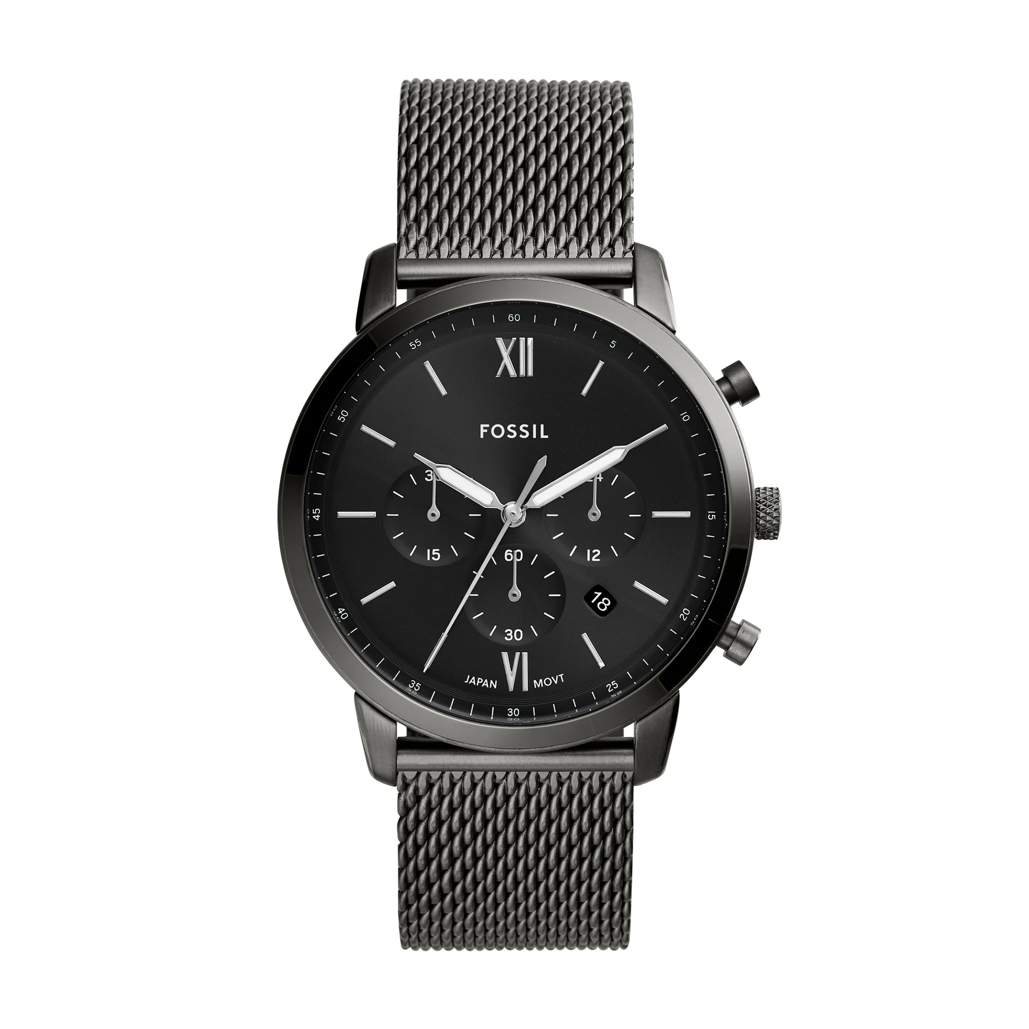 Fossil Men's Neutra 44mm Chrono Chronograph, Smoke Stainless Steel Watch