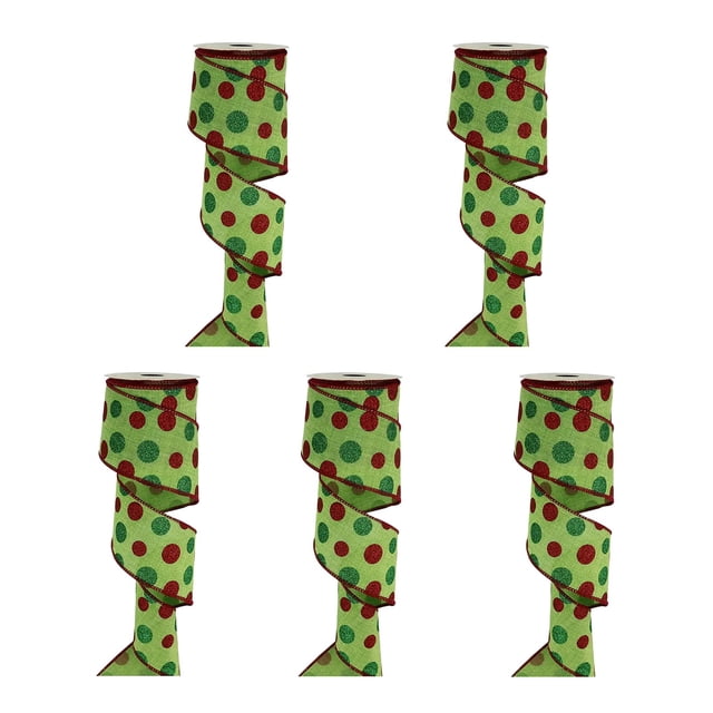 TIELUTT Polka Dot Ribbon with Striped Bow in Candy Green Rotatable Christmas Decoration Ready Wrapping Paper Newspaper Roses Wrapping Paper Fall Wrapping Paper Rude Wrapping Paper Cow Wrapping Paper