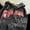 Grey, variant on Bmisegm Women's Jacket Zip up Hoodies Hip Hop Sweatshirt Vintage Goth Print Hooded Jacket Street Fashion Unisex Drawstring Sweat Jacket with Hood 90s E Girl Top Jackets for Women Beige M