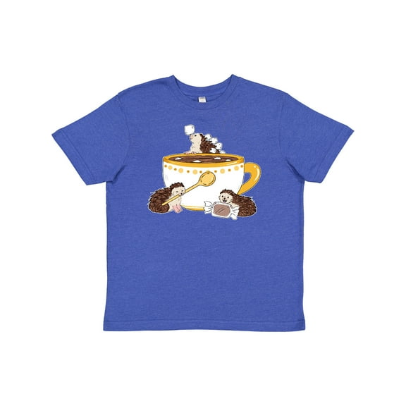 Inktastic Cute Hot Chocolate Hedgehogs Youth T-Shirt